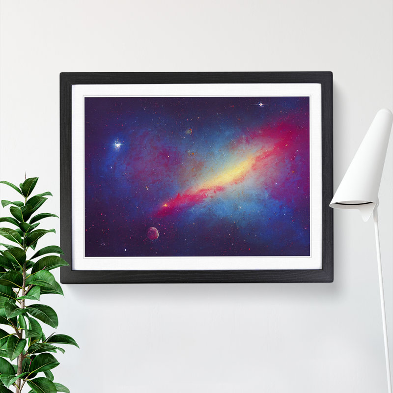 Futuristic Galaxy Vol.1 - Single Picture Frame Print, Black Framed, 46cm H x 64cm W x 2cm D