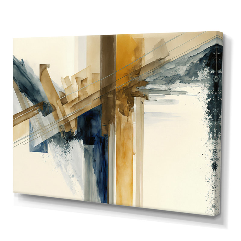 «Modern Watercolor Abstract II», impression sur toile, Toile tendue, H 30 po x l 40 po x P 1,5 po