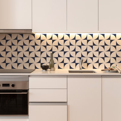 Peel And Stick Wall Tile Stisker Denim Porcelain Geometric