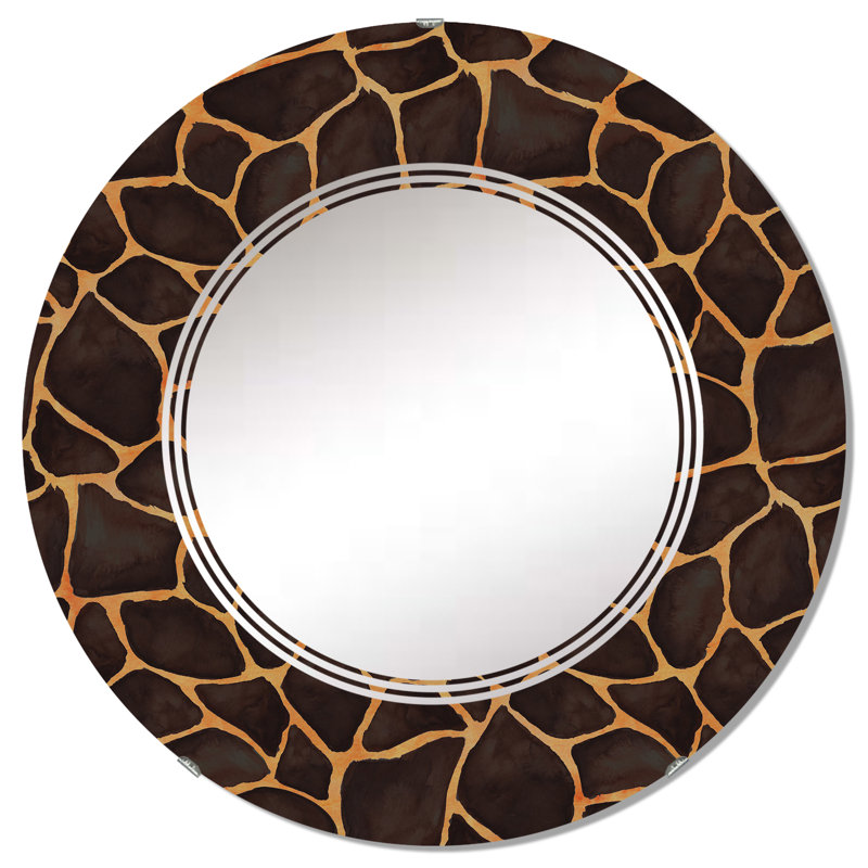 Girafe girafe II - miroir mural animaux, 32 po x 32 po