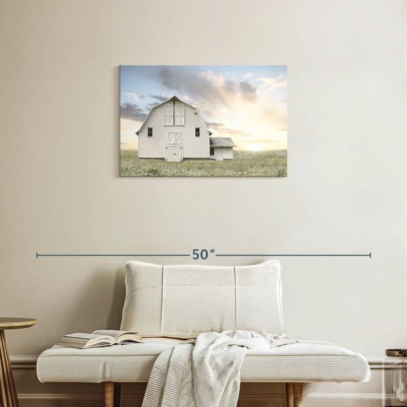 Lilie White Summer Barn, H 20 po x l 30 po