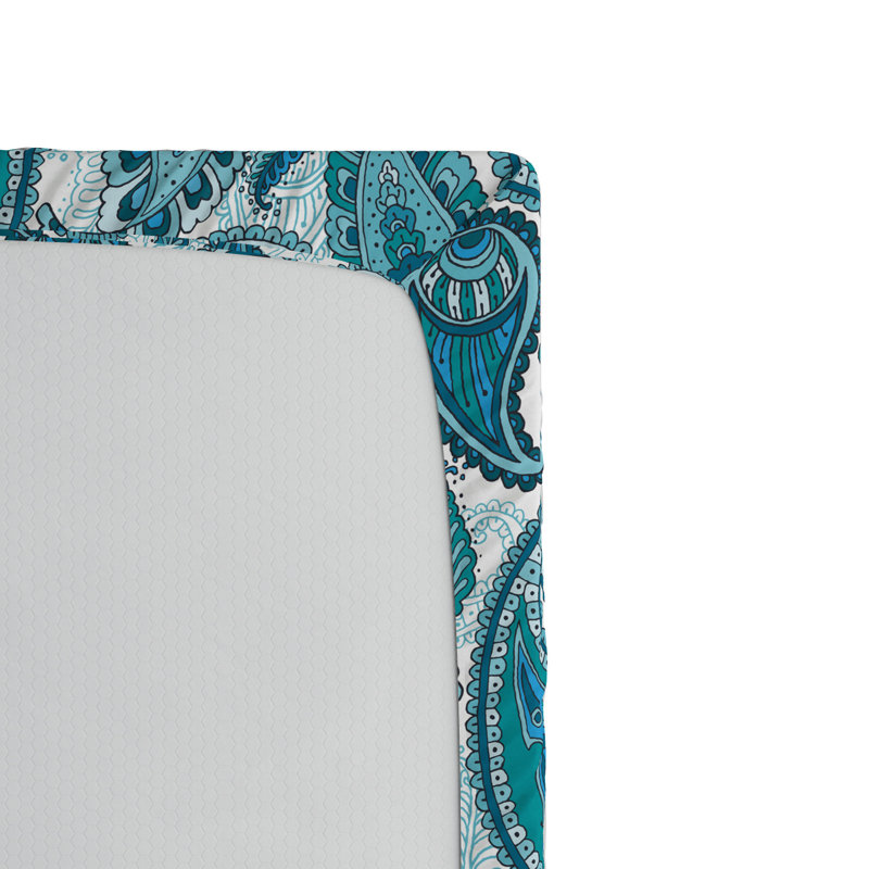 Microfiber Paisley Fitted Sheet, Twin Fitted Sheet