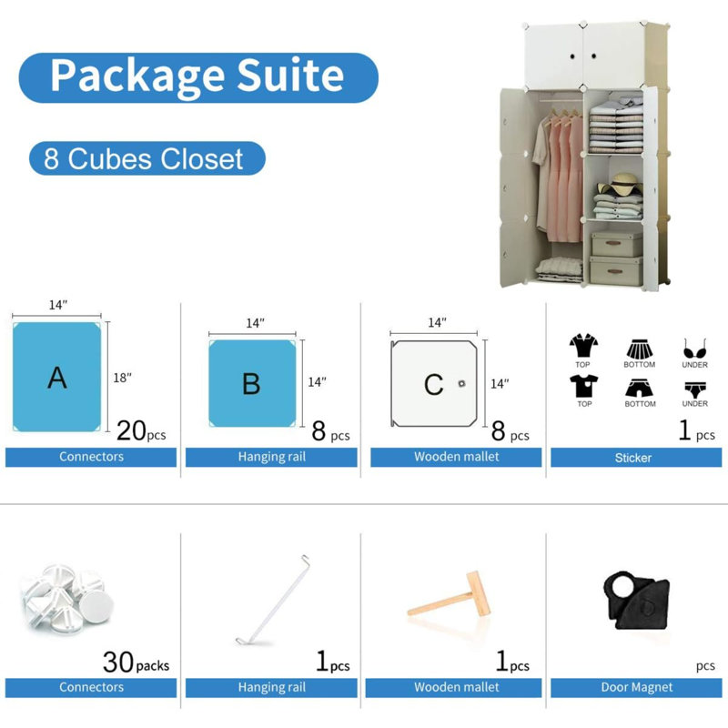 90cm - 90cm Closet System
