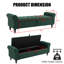 Corduroy Upholstered Bench with Flip Top-115826208