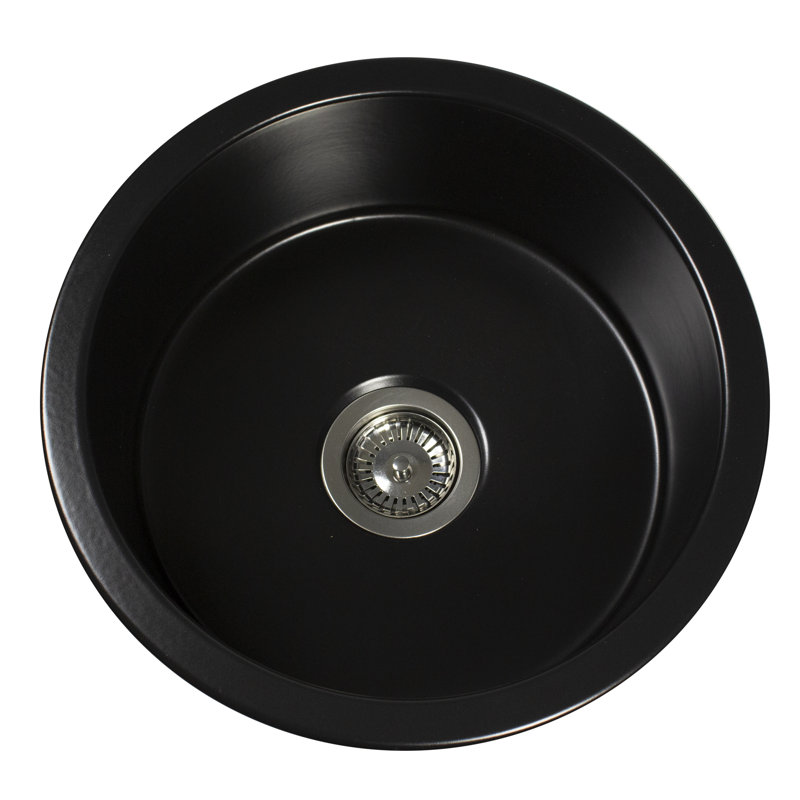 Hyannis 17.75'' L Single Basin Kitchen Sink, Matte Black
