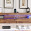 Cadre de lit, cadre de lit plateforme en bois avec tête de lit à DEL avec rangement et 2 ports USB, silencieux, aucun sommier requis et outil d'assemblage facile, grand rangement sous le lit-1839886101-1839886103