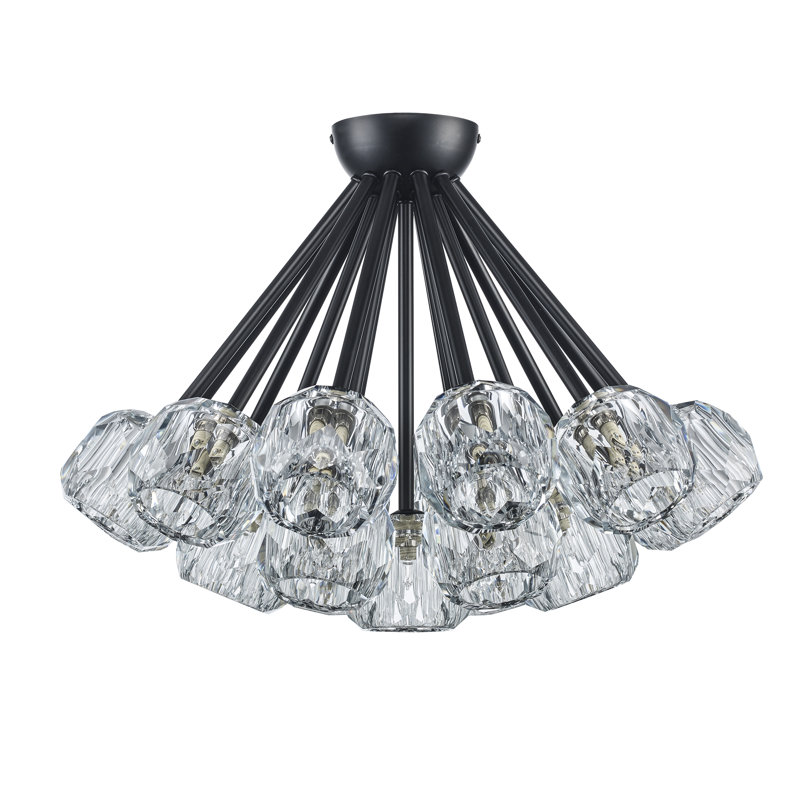 Konotopsky 19 - Light Semi Flush Mount, Black