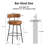 Swivel Counter Height Bar Stools,29" Modern Upholstered Faux Leather Barstools With Metal Legs,bar Chairs For Kitchen Island,brown Set Of 2