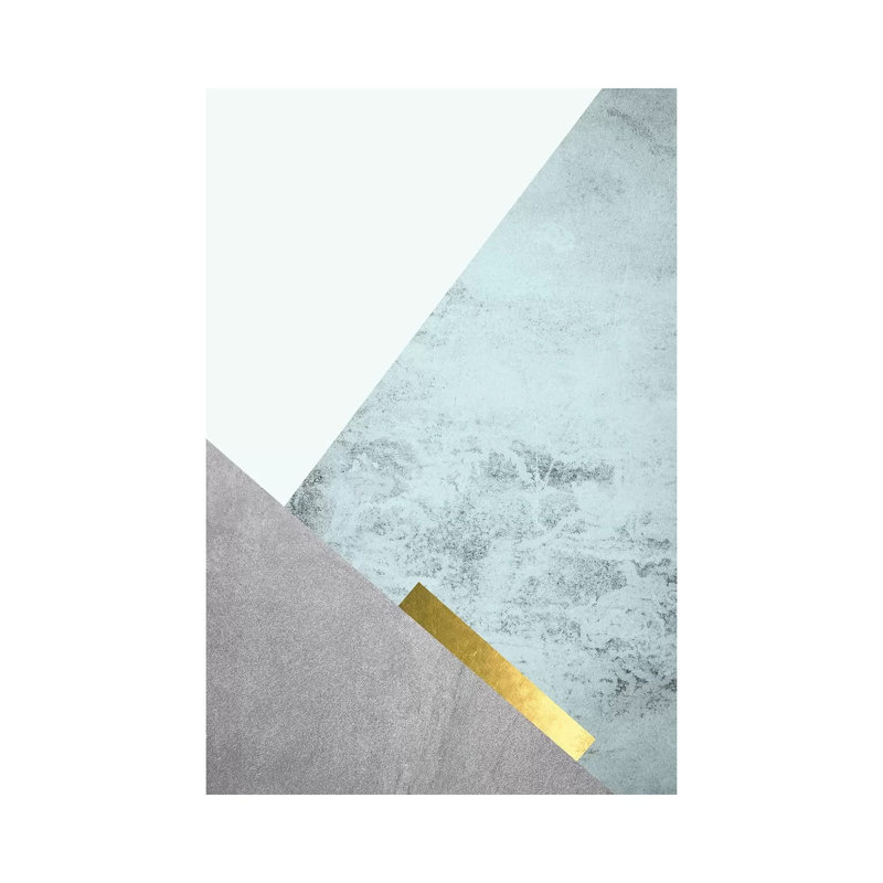 Toile en métal Stepreix - Montagnes turquoise III par Urban Epiphany