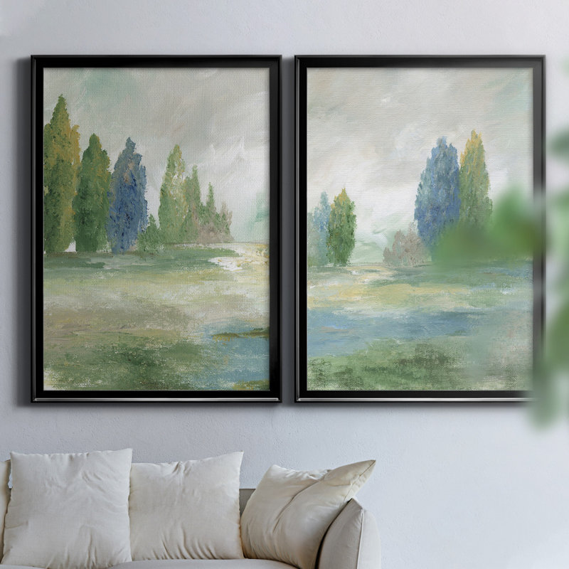 Jeweled Valley I - Ensemble de 2 reproductions d'art, H 22,5 po x l 61 po, H 31,5 po x l 47 po x P 1,5 po, Ne s’applique pas