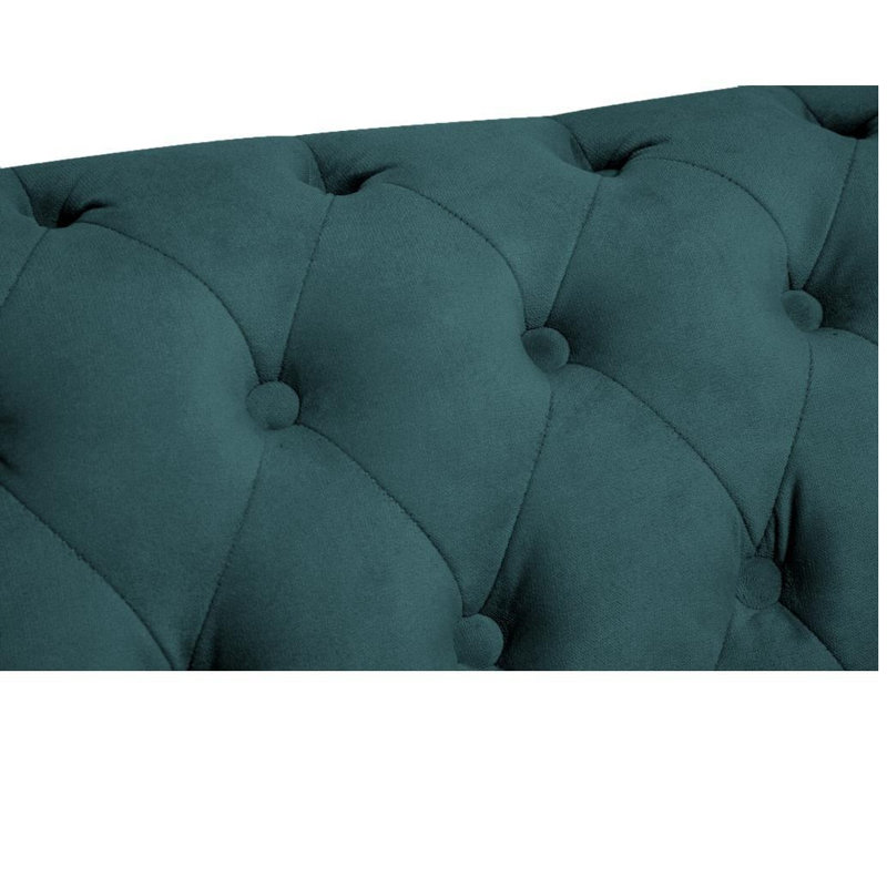 Lakefront Velvet Armchair, Turquoise