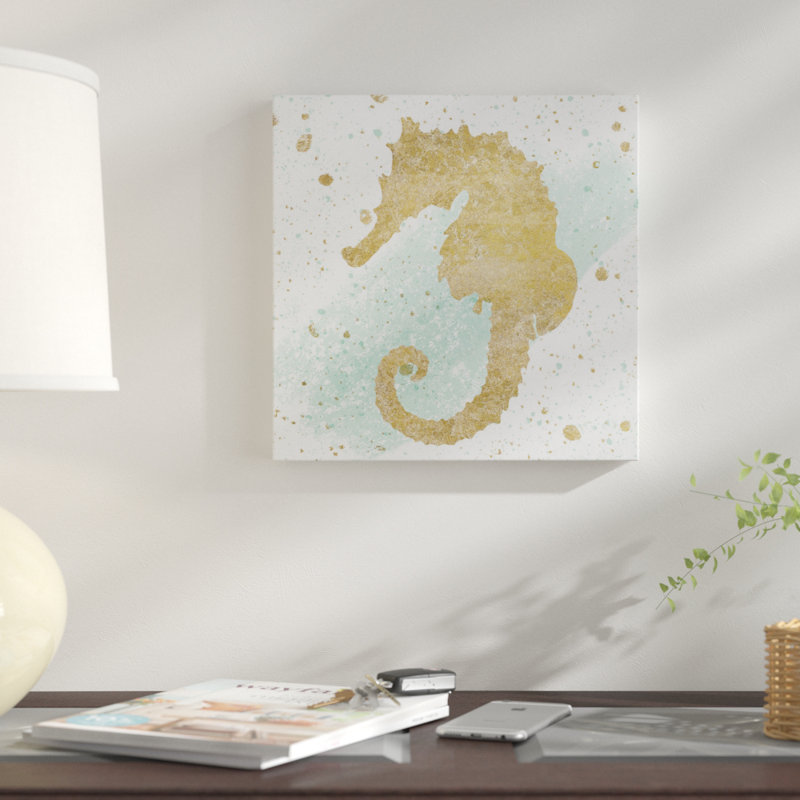 « sea life splash iv », reproduction d’impression sur toile tendue, H 12 po x l 12 po x P 0,75 po, Toile tendue, Mat Color