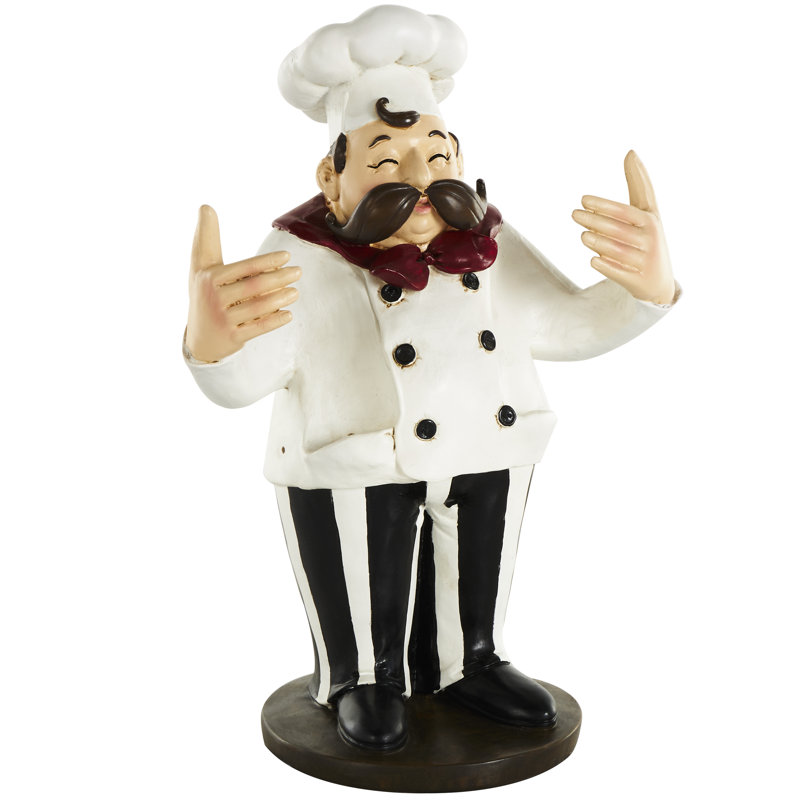 Sculpture blanche Stotler Polystone Chef