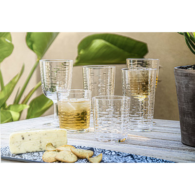 6 pièces Celise 6,9 oz Ensemble de verres à pied en acrylique