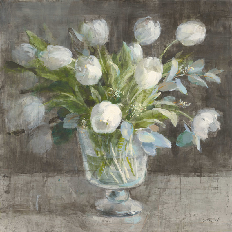«Serene Tulips» par Danhui Nai, impression sur toile tendue, H 12 po x l 12 po