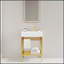 Meuble-lavabo autoportant de 24 po avec lavabo en céramique, pieds en métal ouverts et tablettes de rangement, finition blanche brillante pour les salles de bain modernes-1658727297-1658727303