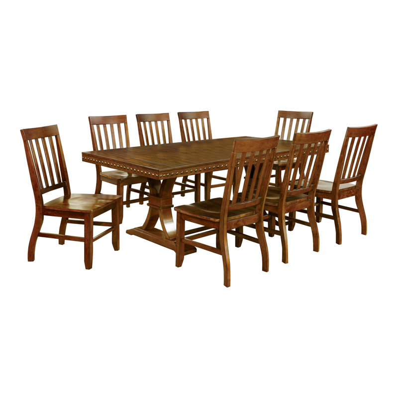 Jared 8 - Person Extendable Trestle Dining Set