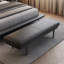 Banc de lit 47,24 pouces en cuir véritable moderne-2018211544