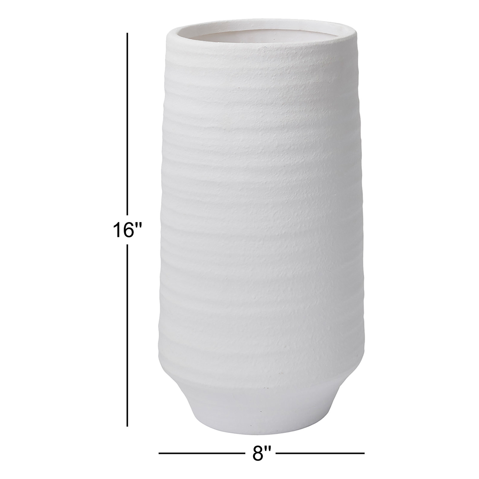 Canella Handmade Concrete Table Vase, 16" H x 8" W x 8" D