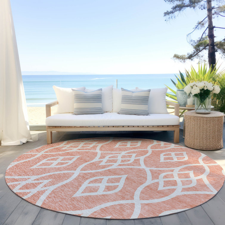 Malek Indoor/Outdoor Area Rug with Non-Slip Backing