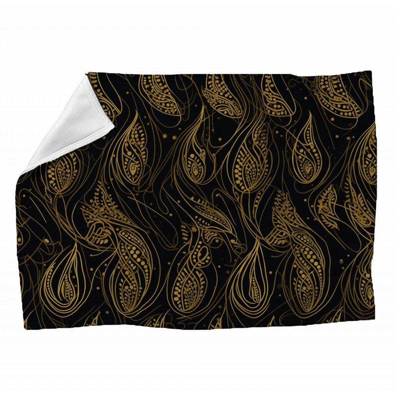 Machine Printed Throw Blanket, 60" W x 80" L