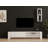 Modern White TV Unit & Wall Shelf Set, 63.0 x 13.0 x 10.6 inches | 100% Melamine Coated Particle Board, Thickness: 0.7 inches | Multiple Shelves for Extra Storage | Wall-Mountable, Stylish & Functional Design-636616560