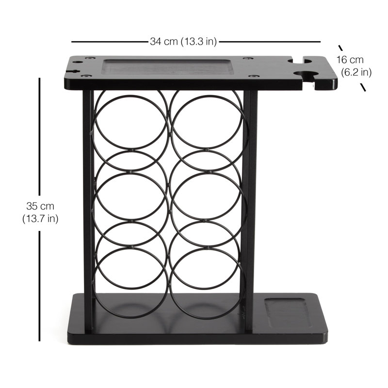 Cauan Wine Bottle Rack Black