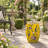 Yellow Rose and Bird Ceramic Garden Stool