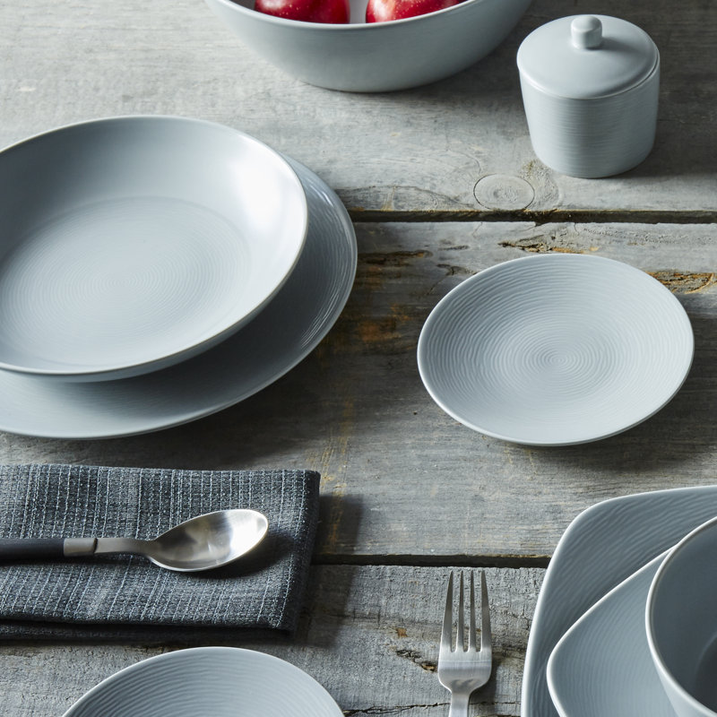 Ensemble sucrier et pot à crème Noritake, Gris