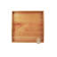 22 Inch Large Square Beige Cherry Wood Breakfast Tray with Handles for Bed