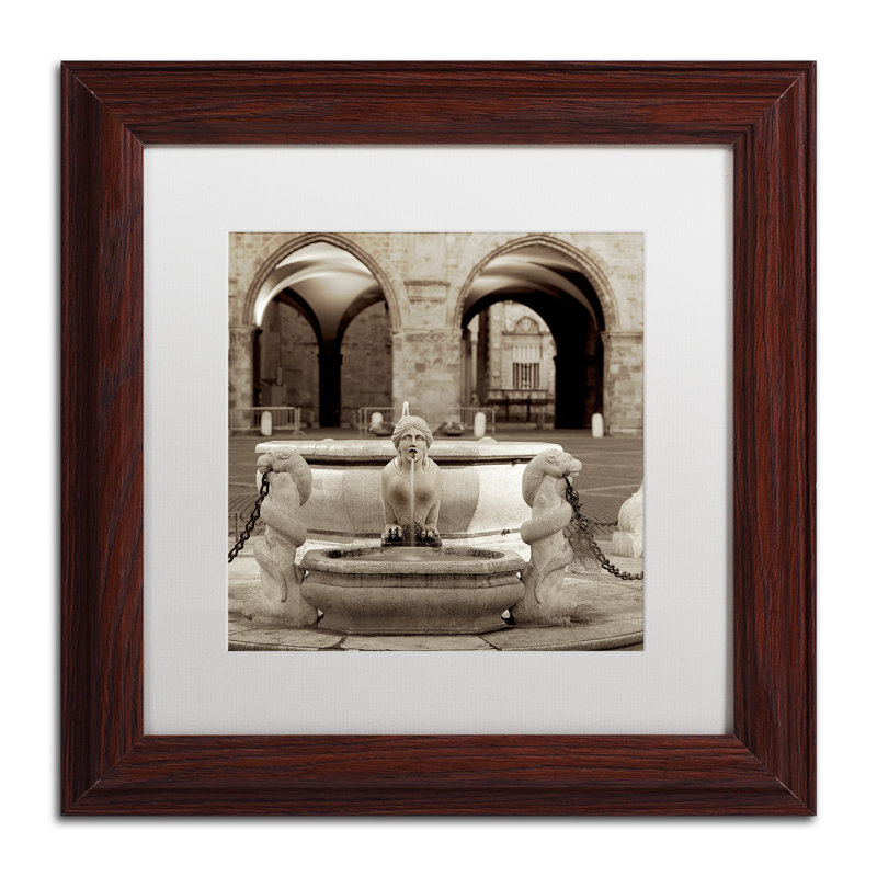 Alan Blaustein " Bergamo I " by Alan Blaustein, 11" H x 11" W x 0.5" D, Black, Black Framed
