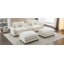 Canapé modulaire en chenille de 111 po avec deux repose-pieds amovibles, deux ports USB, deux porte-gobelets et une grande boîte de rangement pour le salon, beige-1974045919