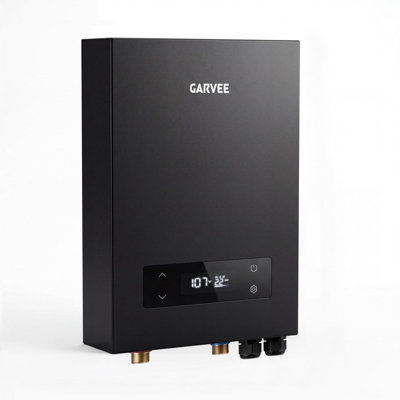 Chauffe-eau électrique sans réservoir, eau chaude instantanée 27kW 240V avec auto-modulant et affichage numérique pour toute la maison