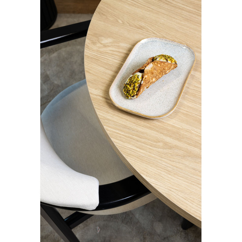 Extendable Round Dining Table, Beige