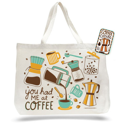 Ensemble cadeau de bougie café et fourre-tout