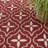 Nourison Essentials Brick/Ivory Indoor/Outdoor Area Rug-864031172