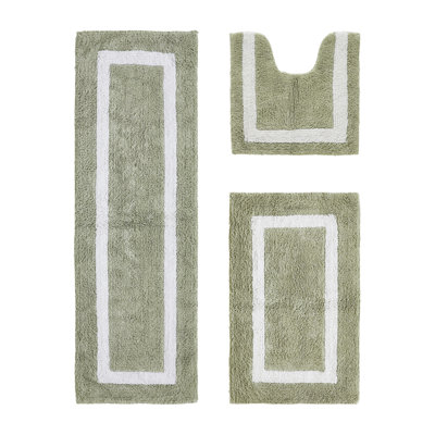 Atle Reversible Cotton Tufted Bath Rug Set
