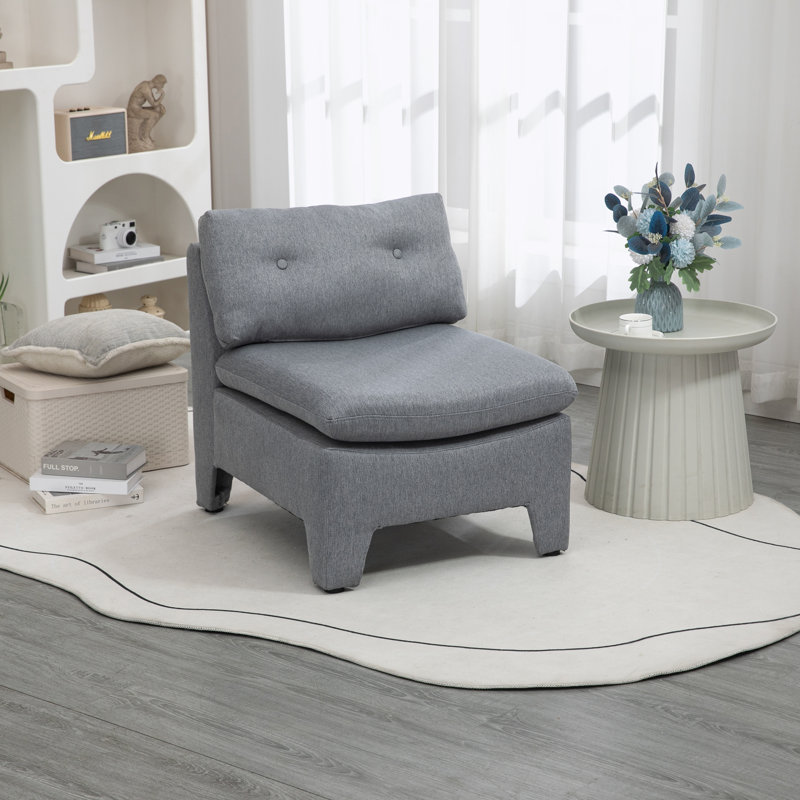 Fauteuil d'appoint simple House Hold, Lin gris