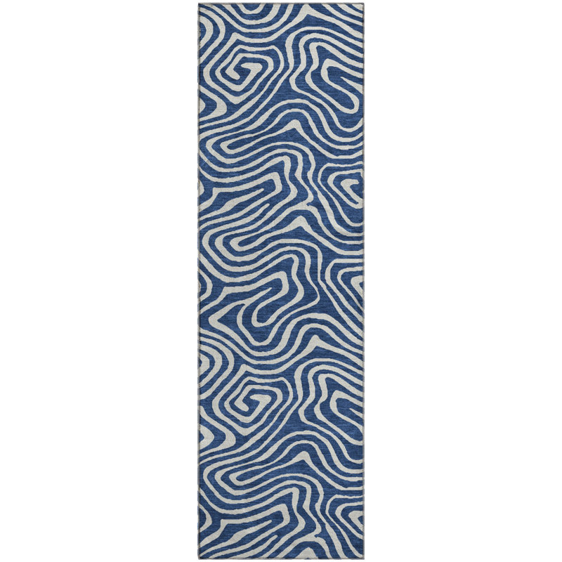 Premium Machine Washable Colmenero AMF1020 Swirls Rug, Runner 2'3" x 7'6"