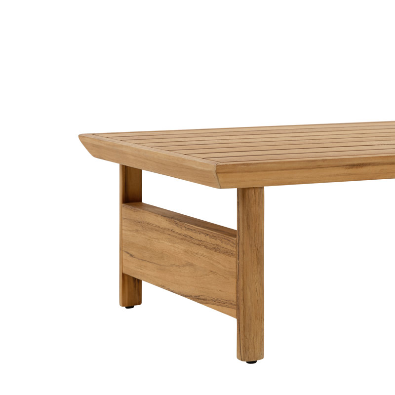 Table basse d'extérieur Everlee, teck naturel FSC