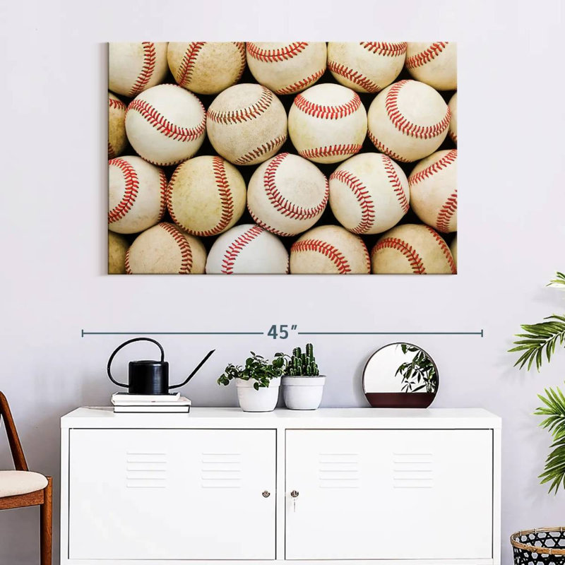 Sireci Aged Baseballs, 26" H x 39" W