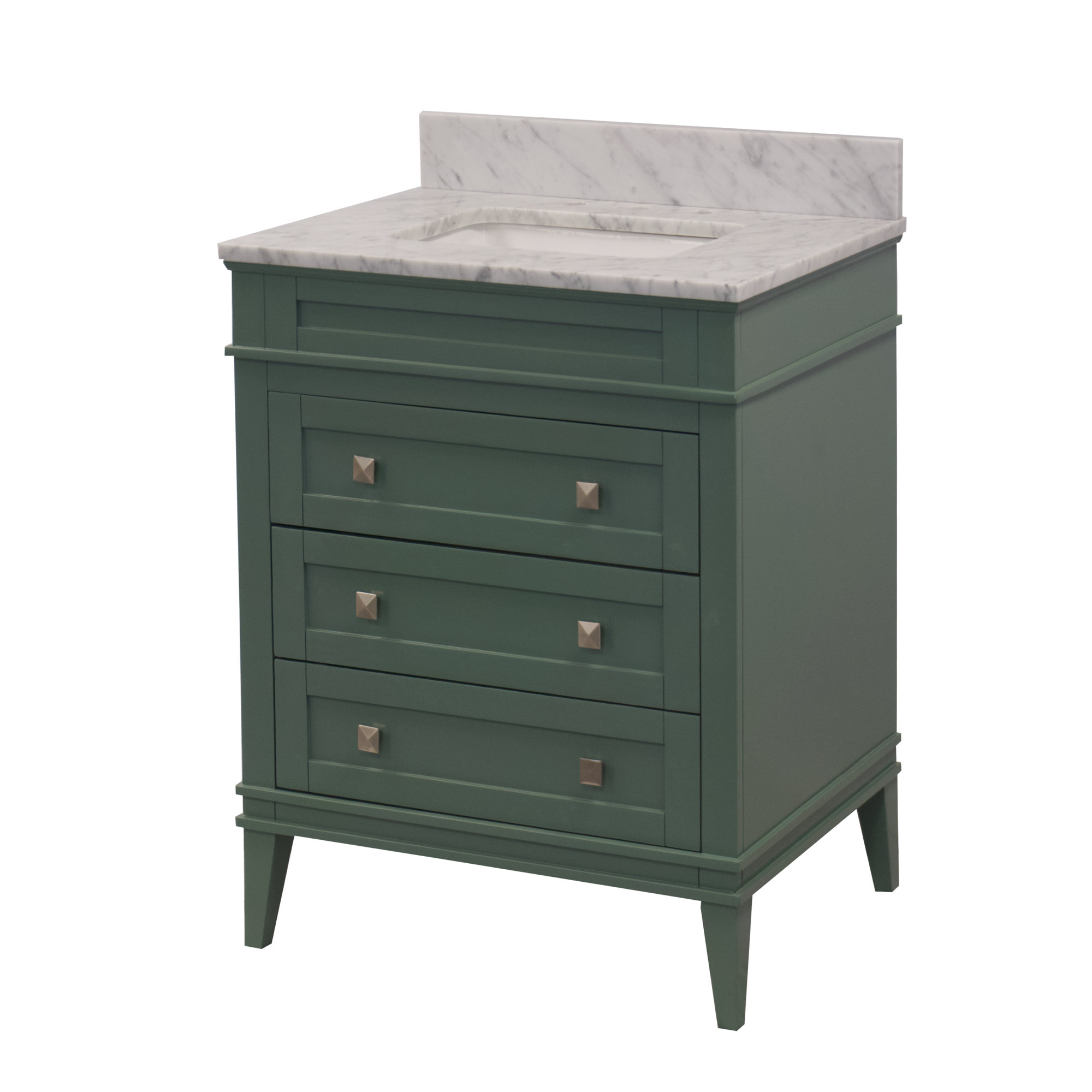 Frankfurt 30'' Single Bathroom Vanity, Sage Green, Carrara Marble