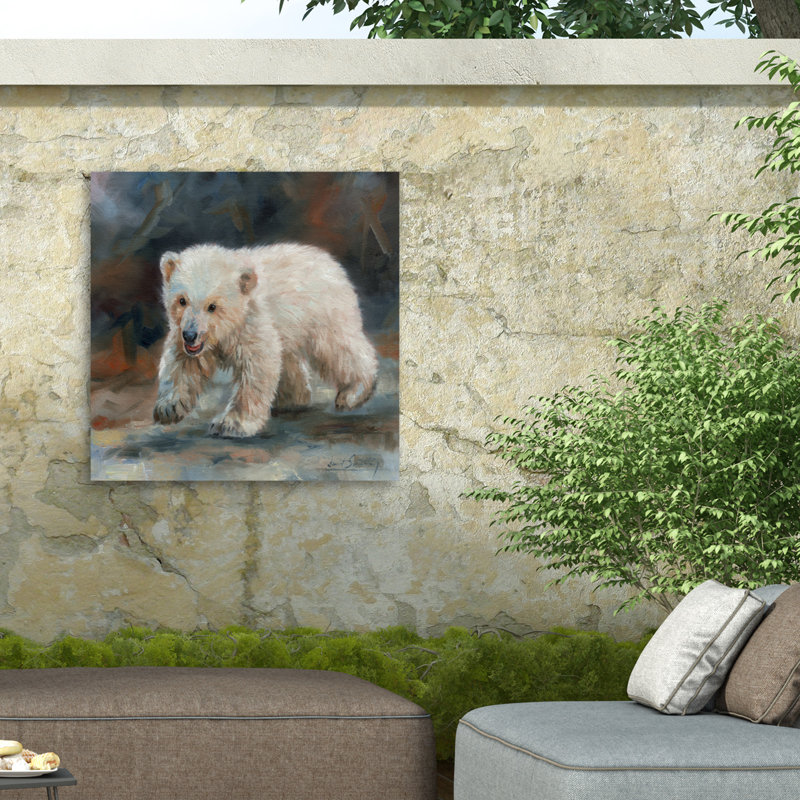 Toile d'extérieur David Stribble POLAR BEAR, H 14 po x l 14 po