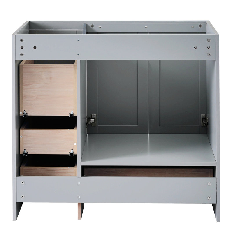 Base de meuble-lavabo 17,7 po Rimmert seulement, Gris