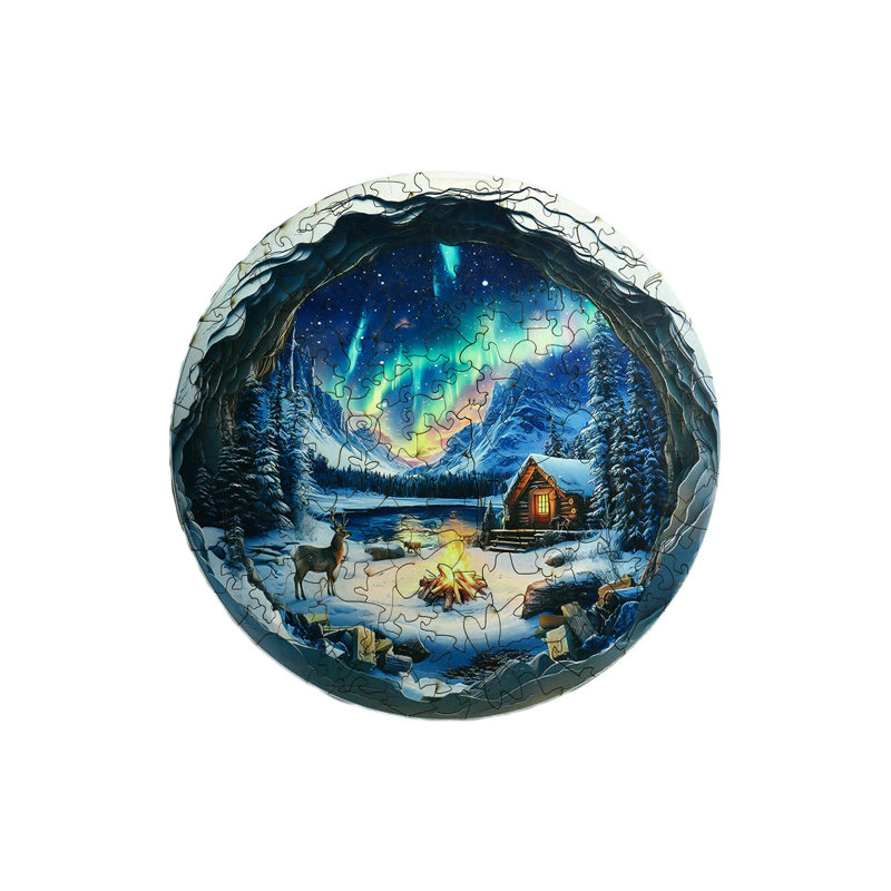 Northern Lights - casse-tête en bois par Wizardi F07N9-25