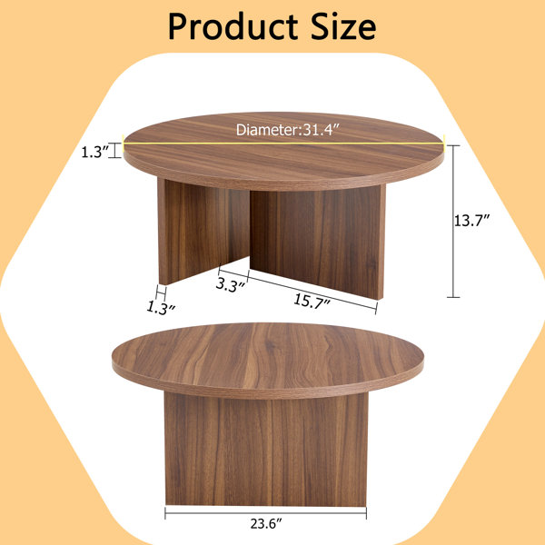 Latitude Run® Elegant Table In Walnut Finish, 31.5