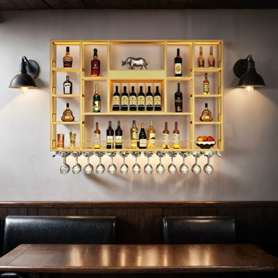 Lacquered Wall Mounted Wine Rack