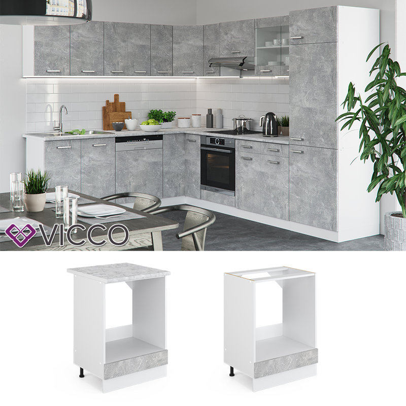 Levent Matte Base Unit, Concrete
