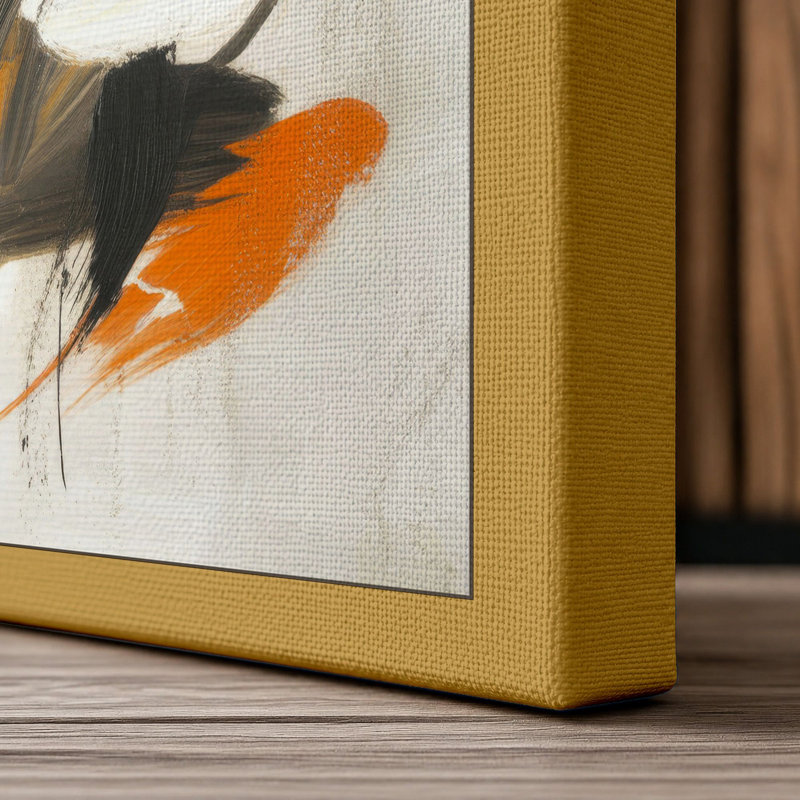 Gestural Abstractions Abstract - Wrapped Canvas, 24x16 - 61.0 x 40.6 cm, Ochre Border