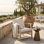 Chaise de patio avec coussins Apolinario
